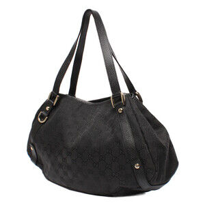 Gucci bag GG hobo canvas Black signature Abbey monogram